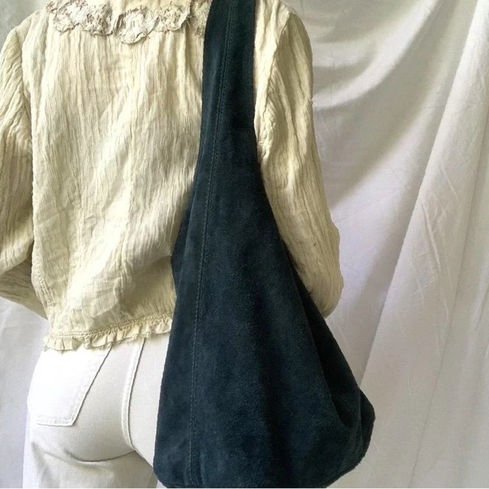 dark forest green slouchy hobo retro sling bag